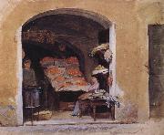 John William Waterhouse An Italian Produce Shop oil